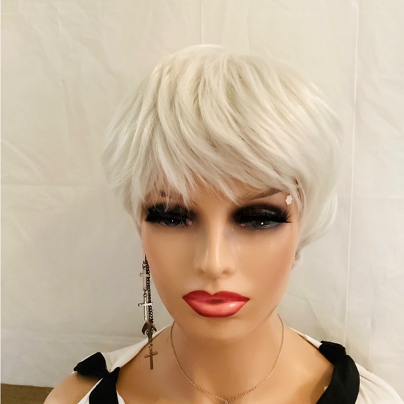 Wig Machine Made No Lace Synthetic Wig Bangs Style It as You Like Many O… - Picture 4 of 4